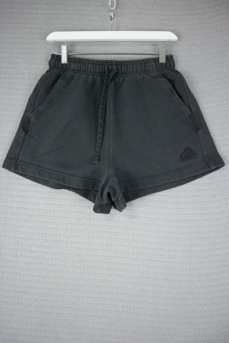 Adidas Womens Thick Cotton Faded Black Shorts Large